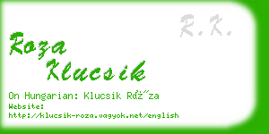 roza klucsik business card